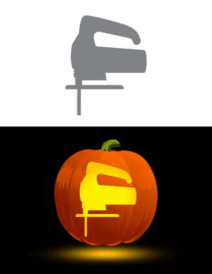 Jigsaw Pumpkin Stencil