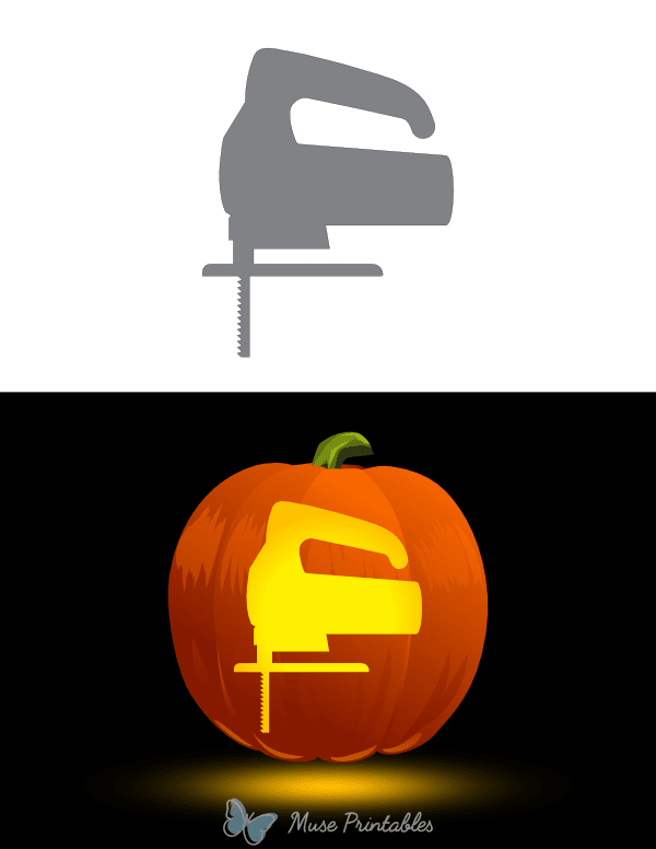 Jigsaw Pumpkin Stencil