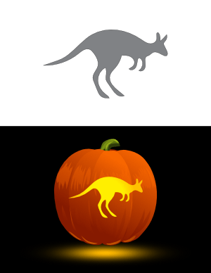 Kangaroo Pumpkin Stencil