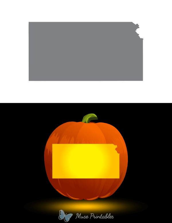 Kansas Pumpkin Stencil