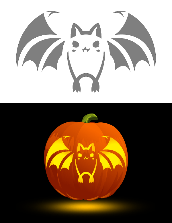 Bat Pumpkin Carving Template