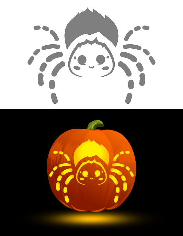 Spider Pumpkin Stencil