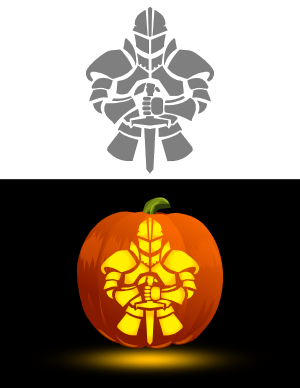Knight Pumpkin Stencil