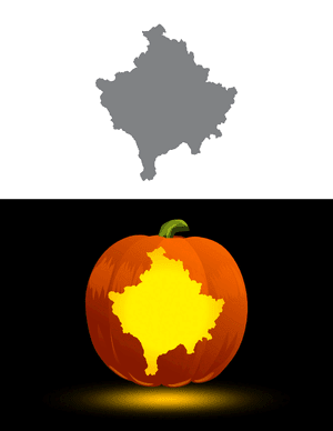 Kosovo Pumpkin Stencil