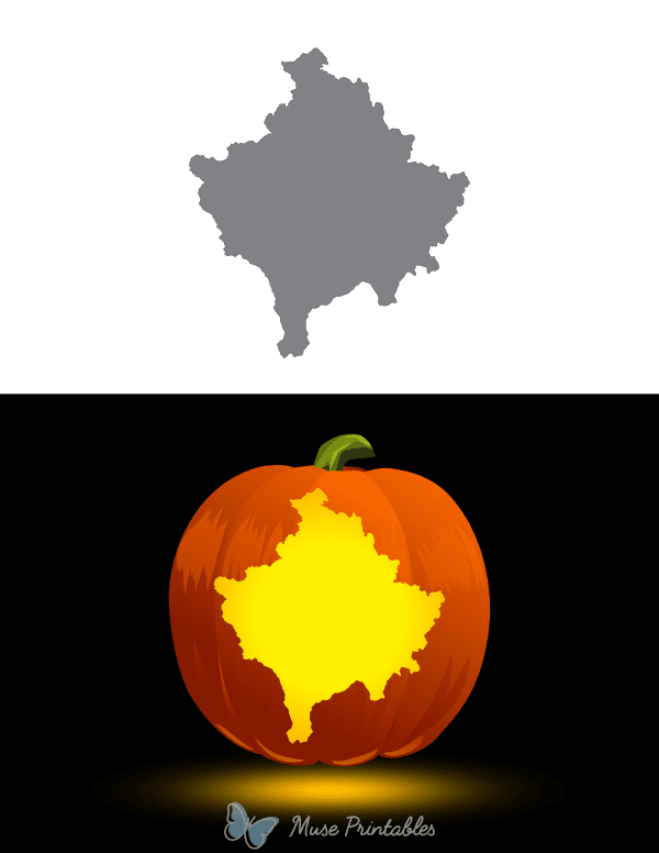 Kosovo Pumpkin Stencil