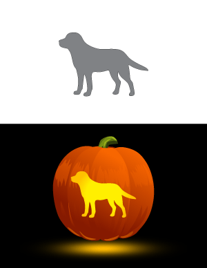 Labrador Pumpkin Stencil