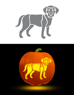 Labrador Retriever Pumpkin Stencil