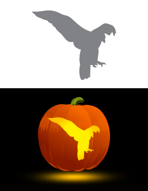 Landing Eagle Pumpkin Stencil