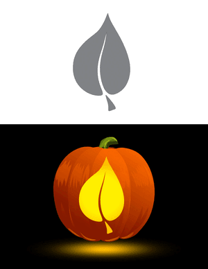 Leaf Pumpkin Stencil
