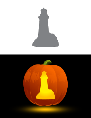 Lighthouse Pumpkin Stencil