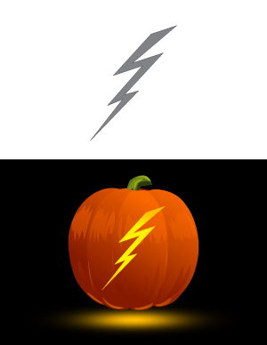 Lightning Bolt Pumpkin Stencil