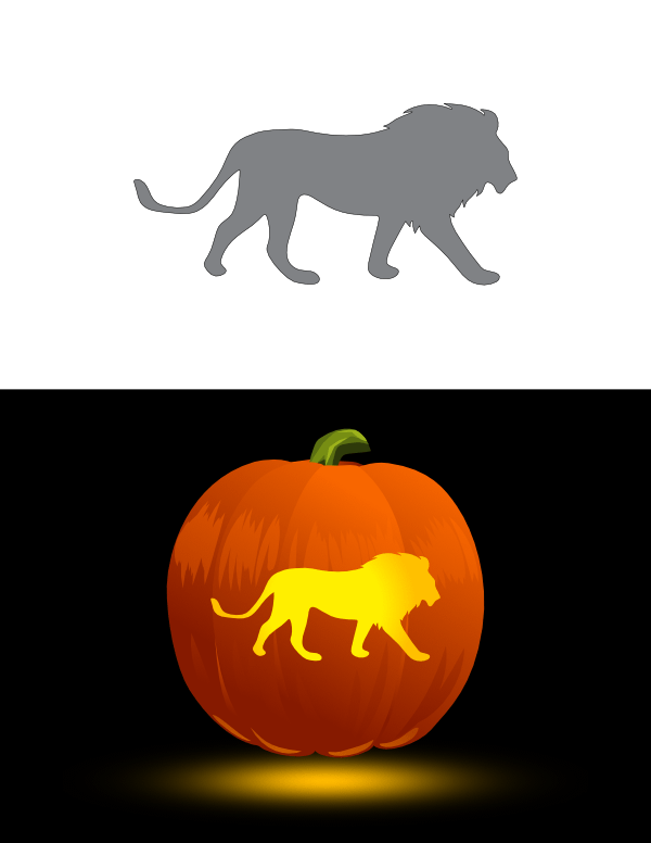 Lion Pumpkin Stencil