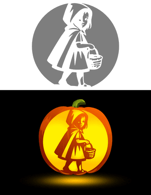 Little Red Riding Hood Pumpkin Stencil