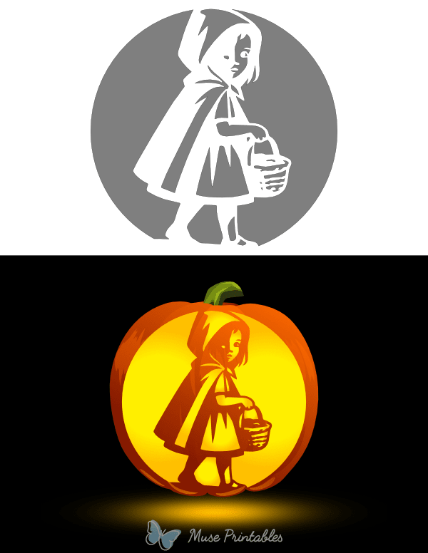 Little Red Riding Hood Pumpkin Stencil