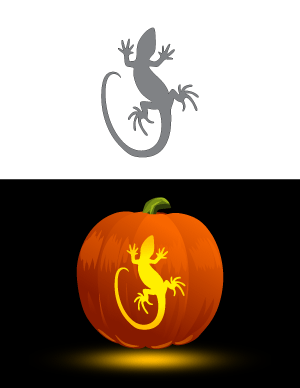 Lizard Pumpkin Stencil