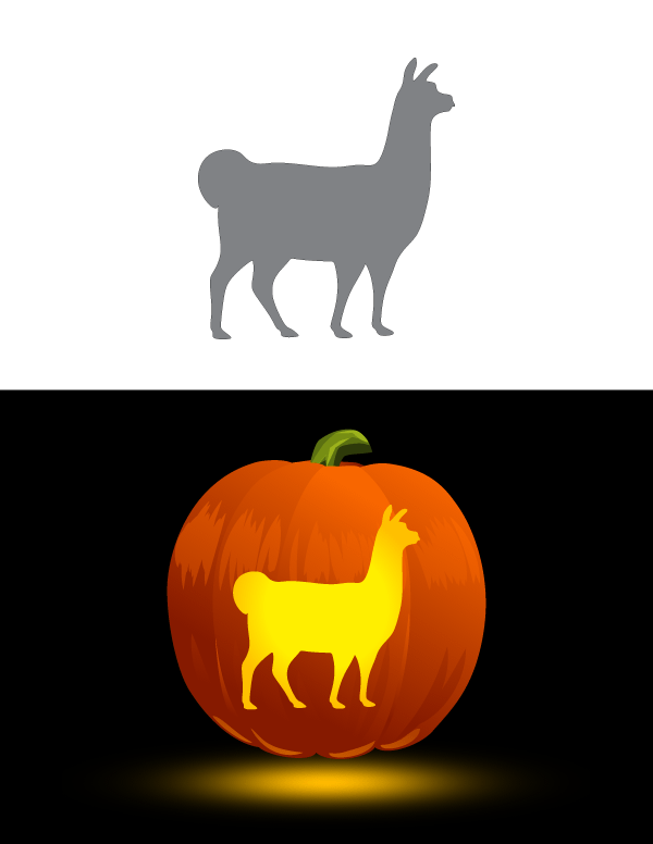 Fortnite Llama Pumpkin Stencil