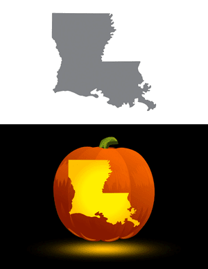 Louisiana Pumpkin Stencil