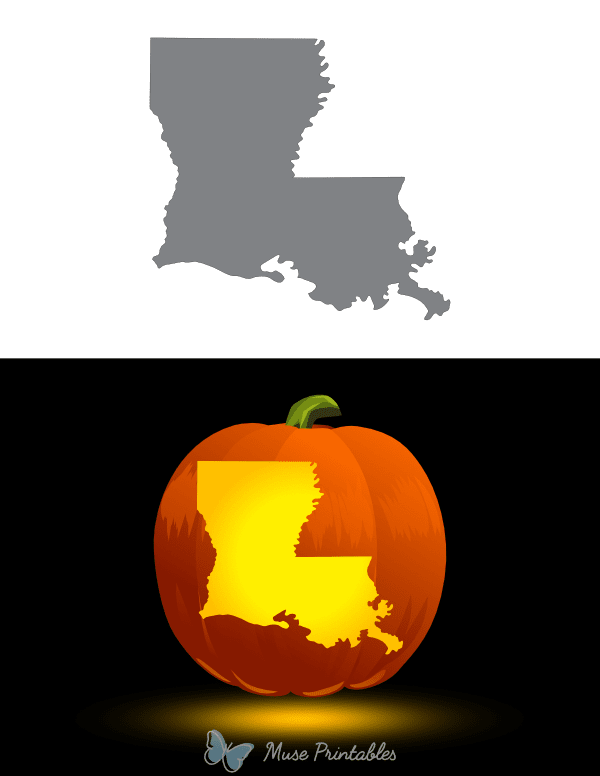 Louisiana Pumpkin Stencil