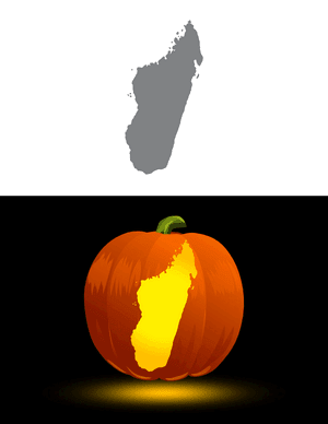 Madagascar Pumpkin Stencil
