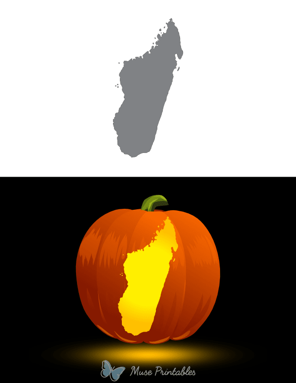 Madagascar Pumpkin Stencil