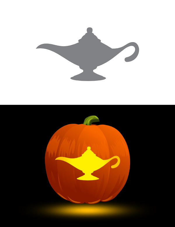 Magic Lamp Pumpkin Stencil