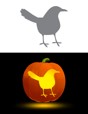 Magpie Pumpkin Stencil