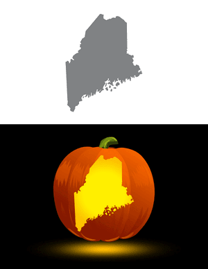 Maine Pumpkin Stencil
