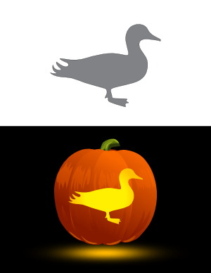 Mallard Duck Pumpkin Stencil