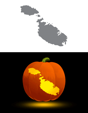 Malta Pumpkin Stencil