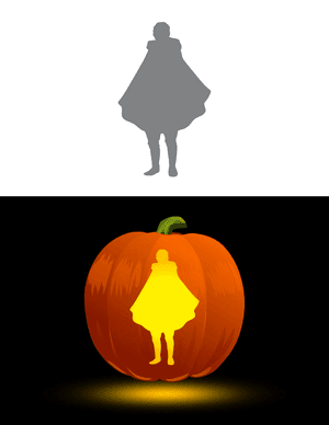 Man in Cloak Pumpkin Stencil