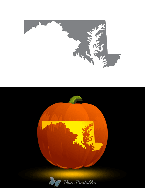 Maryland Pumpkin Stencil