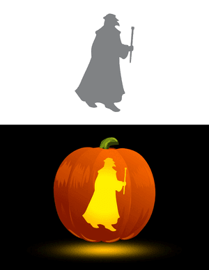 Medieval Plague Doctor Pumpkin Stencil