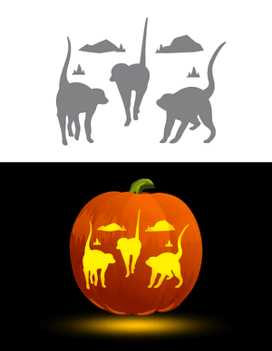 Meerkats Pumpkin Stencil