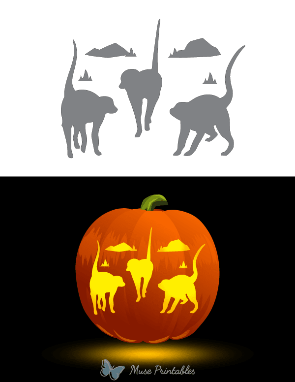 Meerkats Pumpkin Stencil