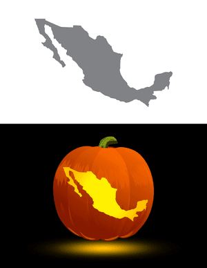 Mexico Pumpkin Stencil