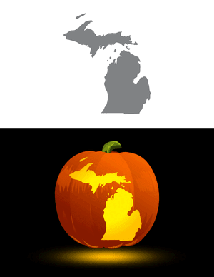 Michigan Pumpkin Stencil