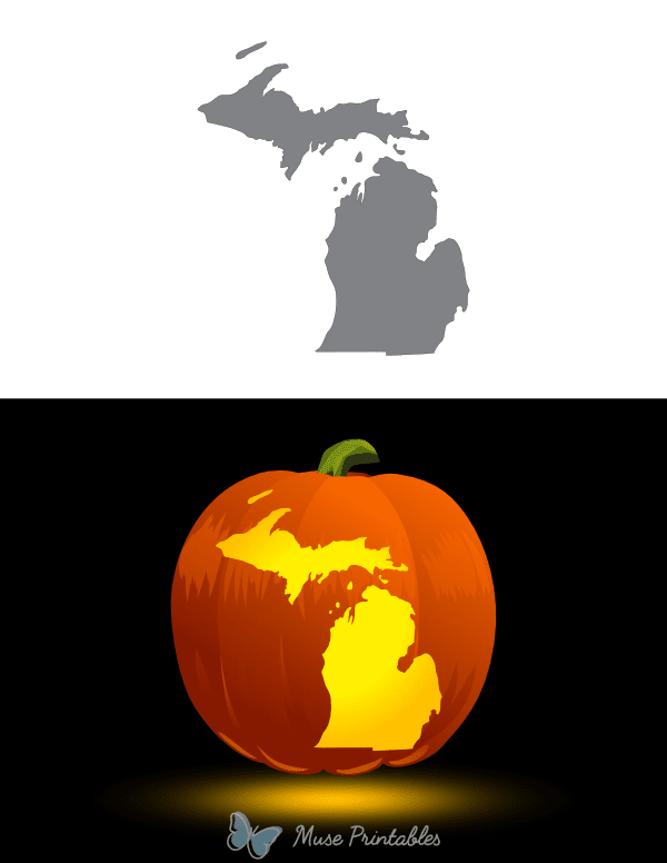 Michigan Pumpkin Stencil