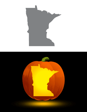 Minnesota Pumpkin Stencil