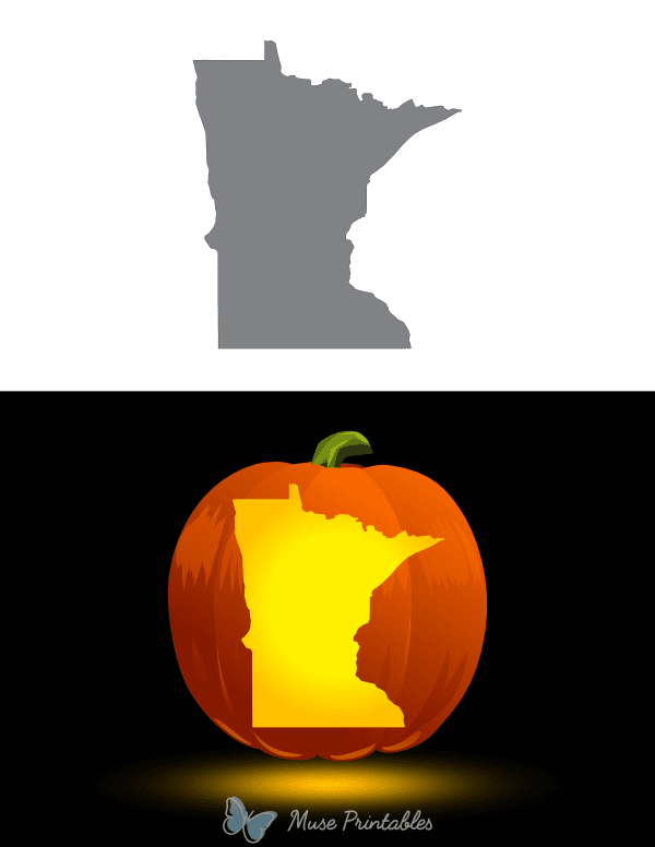 Minnesota Pumpkin Stencil