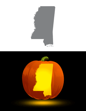 Mississippi Pumpkin Stencil
