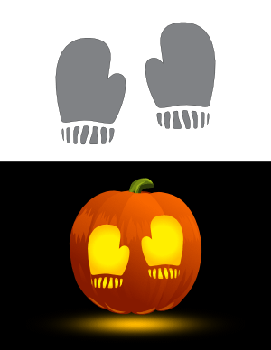 Mittens Pumpkin Stencil