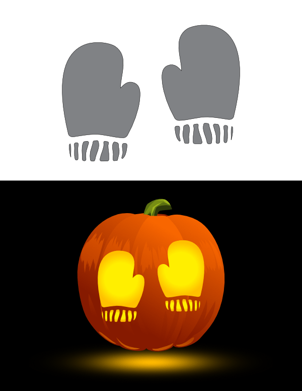 Mittens Pumpkin Stencil