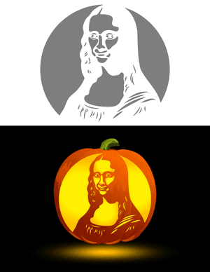 Mona Lisa Pumpkin Stencil