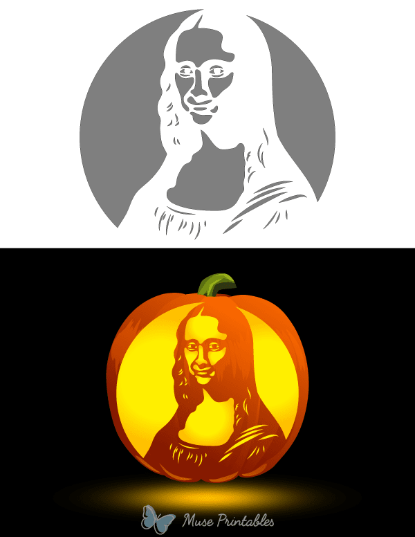 Mona Lisa Pumpkin Stencil