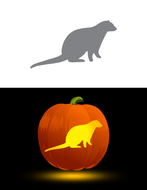 Mongoose Pumpkin Stencil