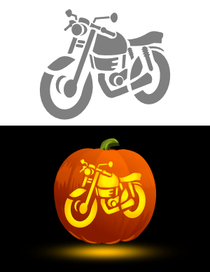 Motorcycle Pumpkin Stencil