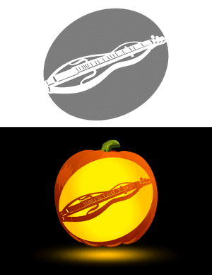 Mountain Dulcimer Pumpkin Stencil