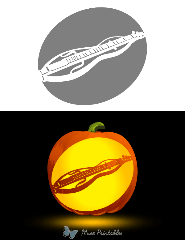 Mountain Dulcimer Pumpkin Stencil
