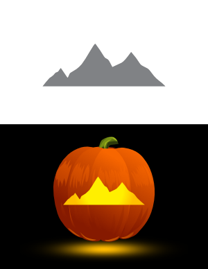 Mountain Peaks Pumpkin Stencil