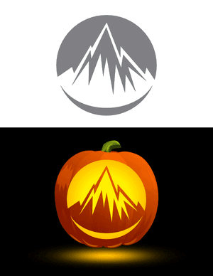 Mountain Pumpkin Stencil